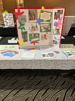 RAG4Clubfoot table display during D6000 conference in Carroll, IA.
